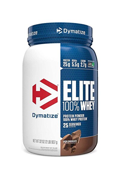Dymatize مسحوق بروتين مصل اللبن الفاخر 100% بنكهة الشوكولاتة الغنية 2 رطل (90...
