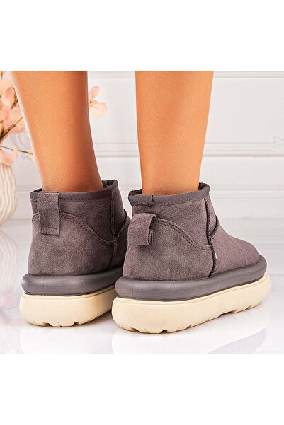 Lush Fashion Women's Grey Suede Boots Code: LT340-2 (K6)