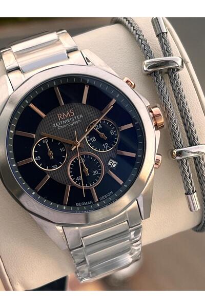 RMS Romanson Men's Watch G1577.09 with Internal Functions Active Italian Design Bracelet Gift 5 Atm