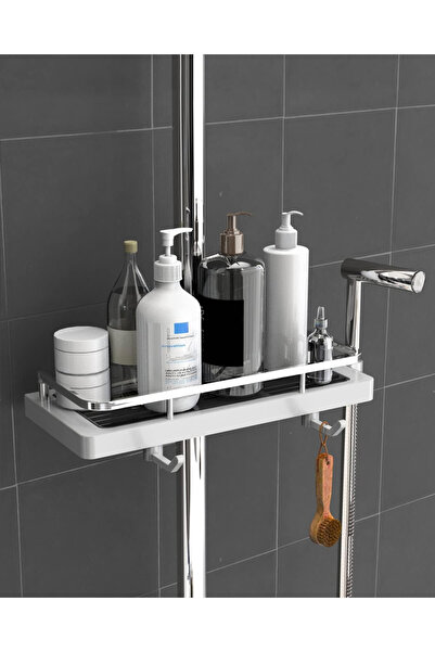 OEM Shower Shelf for 18-25 mm Bar, With Hooks, No Drilling Required
