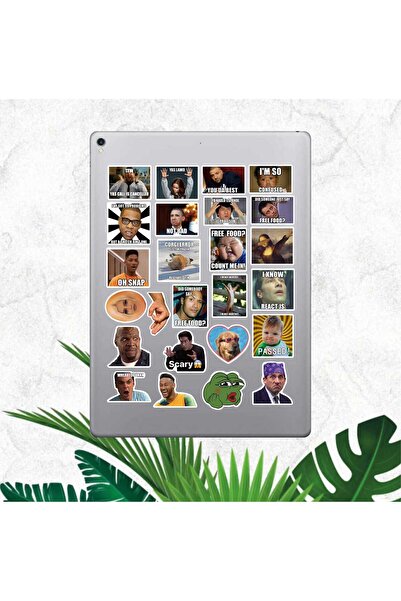 Hediyeni Al مجموعة ملصقات ذات طابع مرح من سلسلة Mem 2 |   ملصق لابتوب، دفتر ملاحظات، تابلت، هاتف، دفتر، بوليت