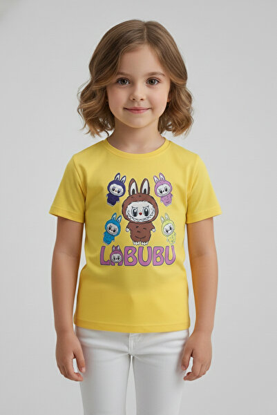 Vaxy Style تي شيرت للفتيات برقبة دائرية وقصة مريحة من القطن اللطيف بشخصية لاب...