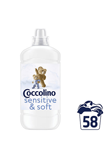 Coccolino Balsam de rufe Sensitive Soft, 1.45 l, haine moi, 58 spalari