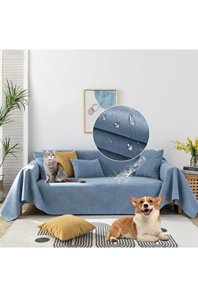 SYOSI Ocean Blue Waterproof Sofa Cover 71x118 in - Anti-Slip, Water-Resistant, Washable