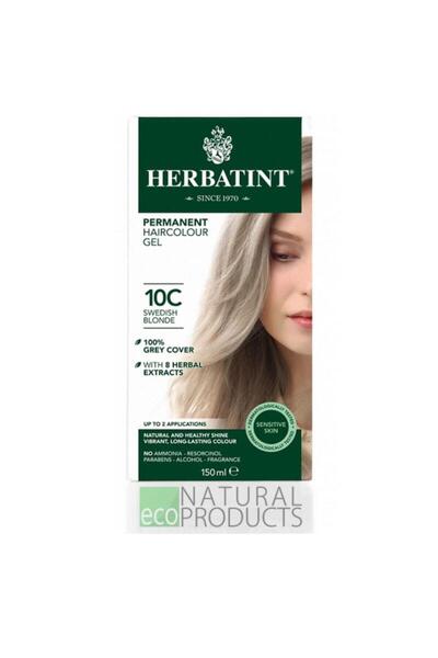 Herbatint Bitkisel Özlü Kalıcı Saç Boyası | İsveç Sarısı (Swedish Blonde 10C)...