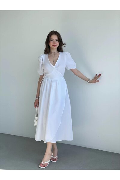 bbeox.com Müslin Kruvaze Elbise