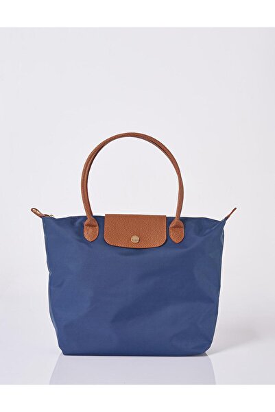 Kayra Large Size Fabric Bag Navy Blue