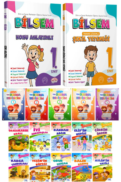 Editör Yayınevi 1. Sınıf Bilsem Konu Anlatımlı+Şekil Yeteneği+Yeni Müfredat A...