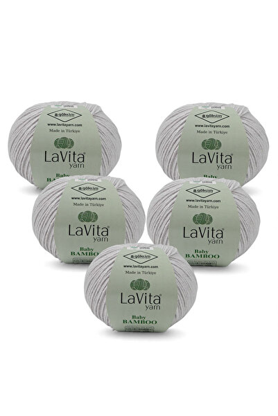 LaVita Yarn Fir de tricotat manual Baby Bamboo 50% Bambus 50% Acrilic 250gr 5...