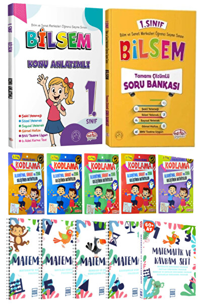 Editör Yayınevi 1. Sınıf Bilsem Konu Anlatımlı+Soru Bankası+Oyunlarla Eğlence...