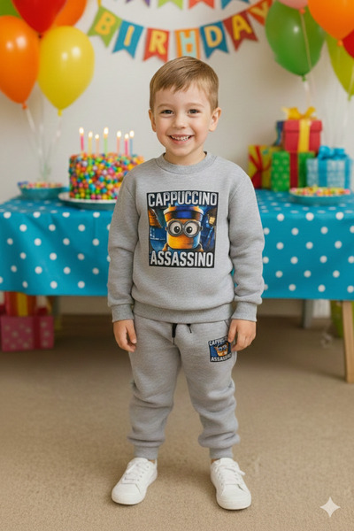 Yalçınoğlu Kids Children's Bottom and Top Set – 3 Thread Count Fleece-Lined Thick Fabric, Comfortable Winter Set I Warm, Soft and Comfortable