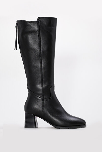 FAST STEP Genuine Leather and Fur Women's Classic Boots 064Yza850