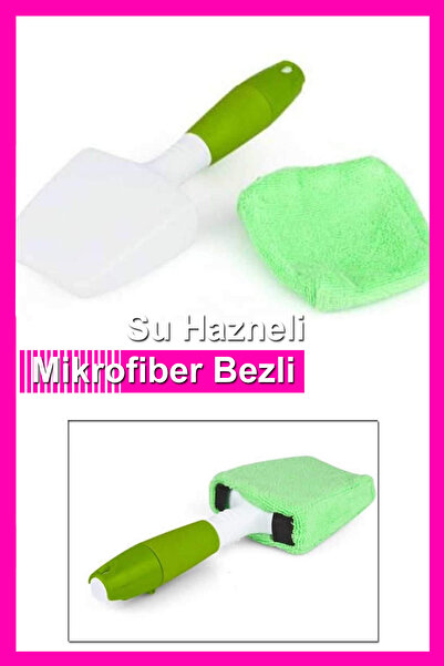 Bundera Su Hazneli Mikrofiber Bezli Köpüklü Yada Köpüksüz Cam Silme Temizleme Mop Aparatı