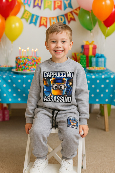 Yalçınoğlu Kids Children's Bottom and Top Set – 3 Thread Count Fleece-Lined Thick Fabric, Comfortable Winter Set I Warm, Soft and Comfortable