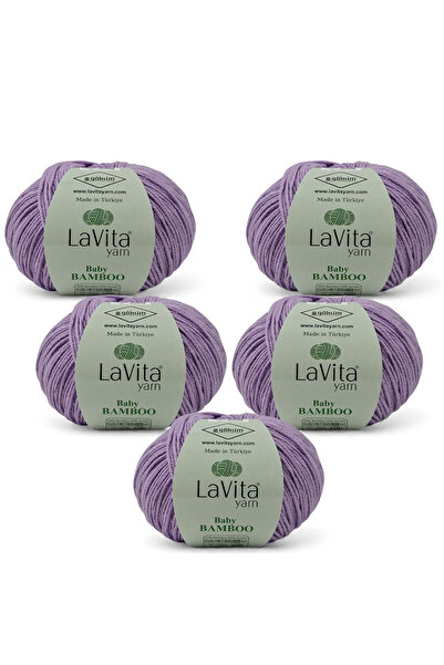 LaVita Yarn Fir de tricotat manual Baby Bamboo 50% Bambus 50% Acrilic 250gr 5...