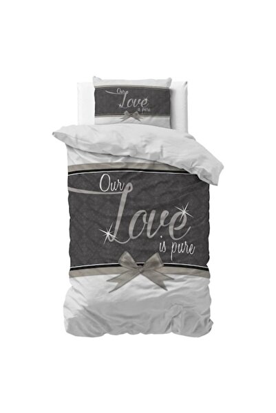 Sleeptime Pure Love White Bedding, 100% Microfiber, 140x200/220 cm, 60x70 cm Pillowcase, Anti-Allerg