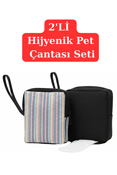 NS reliable 2-Piece Women's Bag Inner Hygienic Pad Storage Protection Bag Organizer-10X14X3 cm