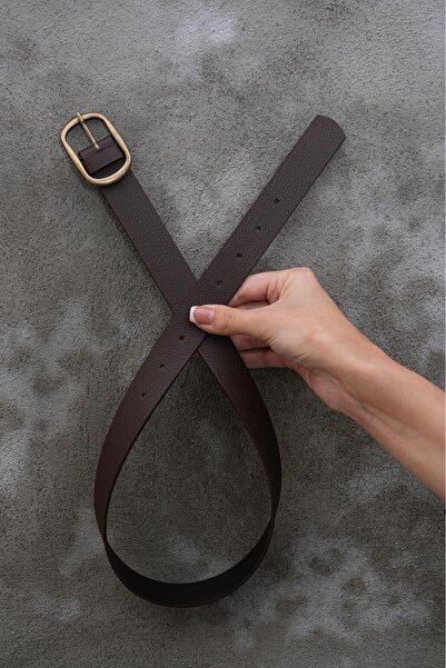 MODAM HİFA Oval Buckle Women's Belt Dress Belt Waist Belt Shirt Belt Trouser Belt