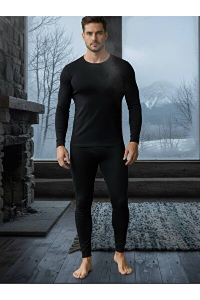 hashtag Erkek Termal İçlik Takımı Isı Koruyucu Kışlık Üst Alt Esnek Rahat Kumaş