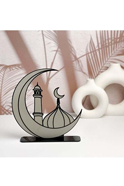 Story of candle رمضان ،ديكور هلال رمضان بزخرفة هلال المدينة | أسود