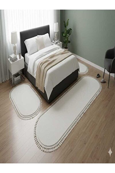 ALTUN CARPET Covor de dormitor din 3 piese, covor de pluș, bază anti-alunecar...