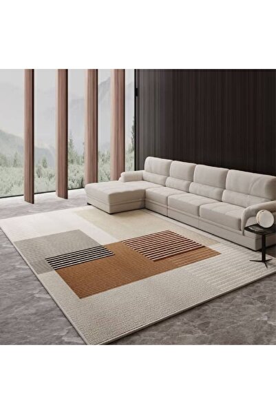 NKX سجادة غرفة معيشة فاخرة من Nordic Light ذات قاعدة بلاستيكية مخملية كريستالية