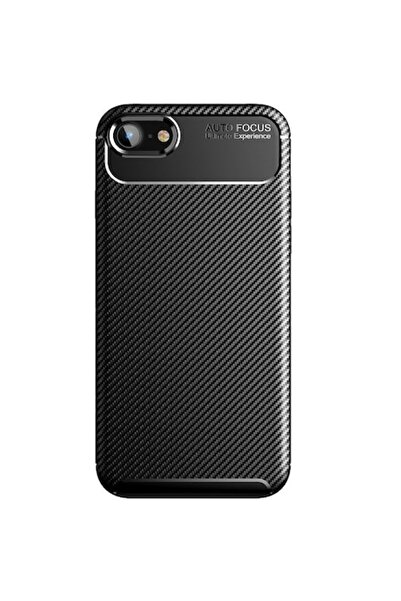 PlanetPhone Husa pentru iPhone 7/8 , Neagră, ultra-subțire în stil Carbon, di...