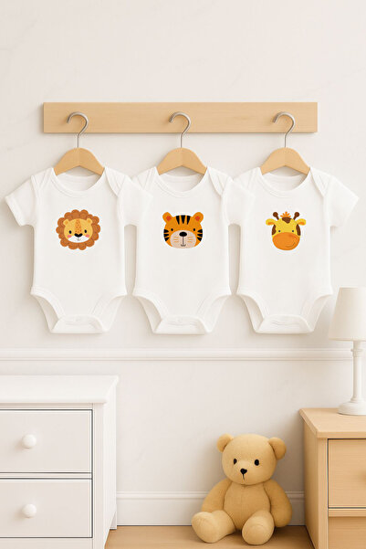 Bebe wini 3pcs من ملابس الأطفال القطنية العضوية بنسبة 100%، طقم مطبوع قطعة بأ...