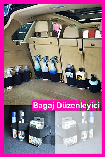 Bundera Pocket Bagaj Düzenleyici Cırt Bant Üç Cepli Araç Oto Bagaj Eşya Sabitleyici Tutucu Organizer