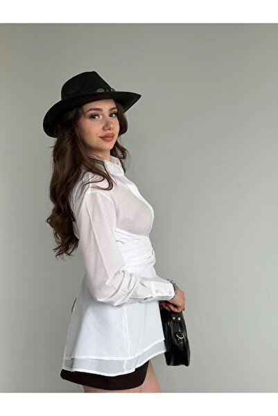 bbeox.com Bel Kuşaklı Tasarım Gömlek