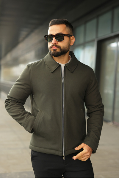 BASEL.CO Slim Fit Basic Double Zipper Lightweight Puffer Jacket