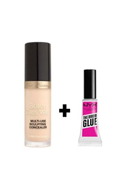 Too FacedCosmetics خافي عيوب كوزمتكس سوبر كوفريدج بلون اللوز + جل حواجب شفاف