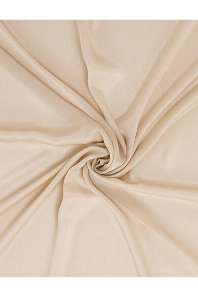 Kayra Silvery Plain Scarf Beige