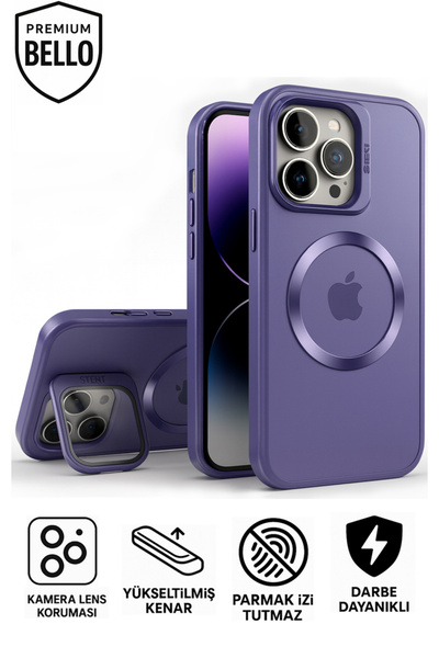 Tech&bello accessories حافظة هاتف آيفون 13 برو مع حامل كاميرا ماج سيف وحماية ...