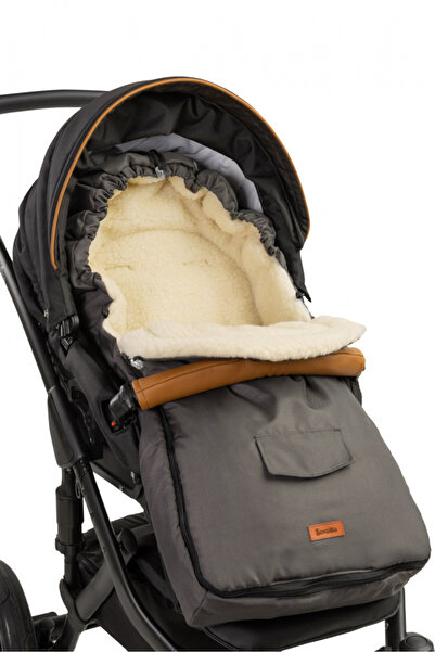 Sensillo Winter bag Wool Graphite 95x40 cm waterproof, wool lining, for use in