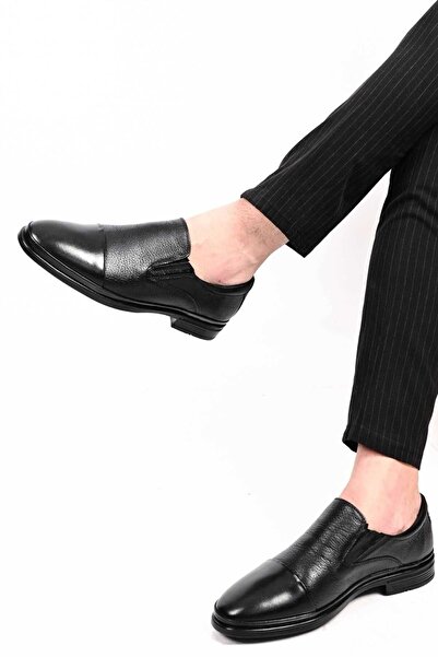 Bestello Laceless Rubber Sole Genuine Leather Comfort Shoes 333-1948 Men's Shoes