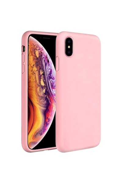 PlanetPhone Husă de protecție din silicon pentru iPhone XS Max (roz) cu inter...