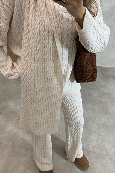 La Perla Boutique Passo Hair Braided Scarf Detailed Double Set