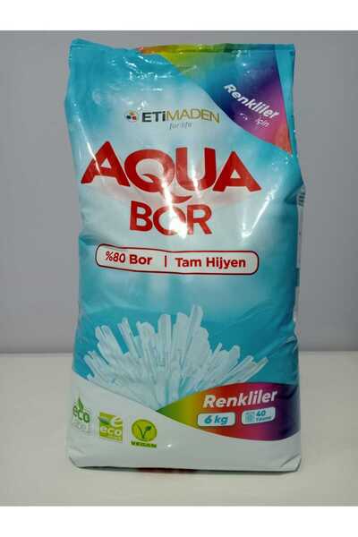 ETİ MADEN Aqua bor doğal mineralli toz deterjan renkliler 6 kg