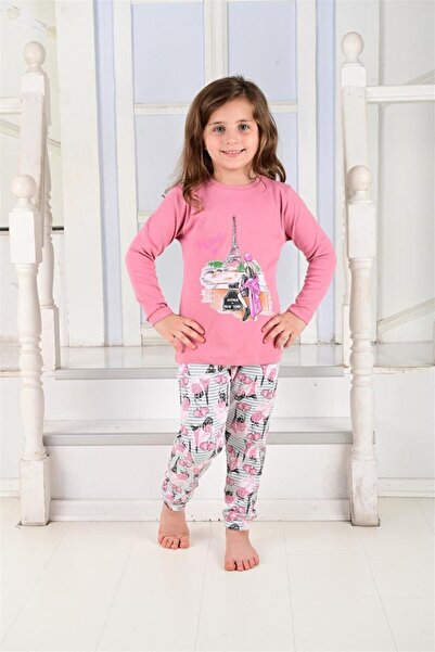 Vitmo Baby طقم بيجامة قطنية بأكمام طويلة للفتيات من باريس جيرل