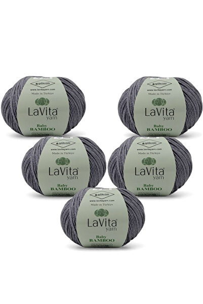 LaVita Yarn Baby Bamboo Hand Knitting Yarn 50% Bamboo 50% Acrylic 250Gr 5 Pcs...