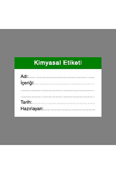 Laboratuvar Etiket Orta Boy - Şişe, Numune, Kimyasal, Ürün Etiketi-Suya Dayanıklı