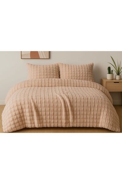 Merinos Diamond Kürk Comforter Set Çift Kişilik Yorgan Seti (220x240)