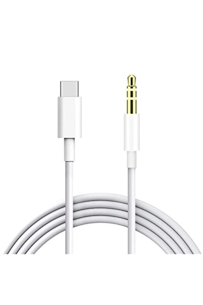 PlanetPhone Cablu auxiliar pentru seria iPhone 15 (USB-C la jack 3,5 mm), 1 m, alb, pentru autoturism