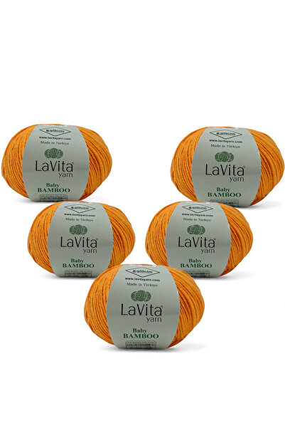 LaVita Yarn Fir de tricotat manual Baby Bamboo 50% Bambus 50% Acrilic 250gr 5...
