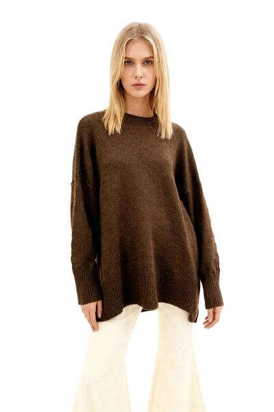 Rays 2450 Bicycle Pedestrian Oversized Sweater Bitter Coffee