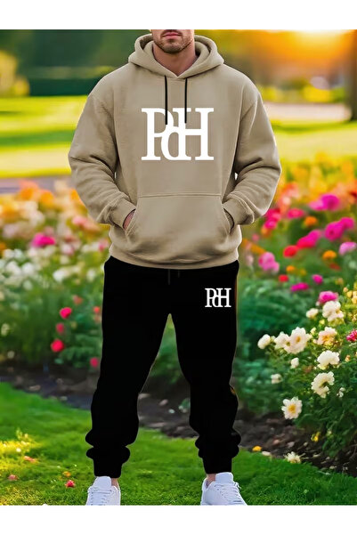 Flaubert Falubert-Men's Printed Ju Oversized Sweatahirt -Sweatpants 2-Piece Set