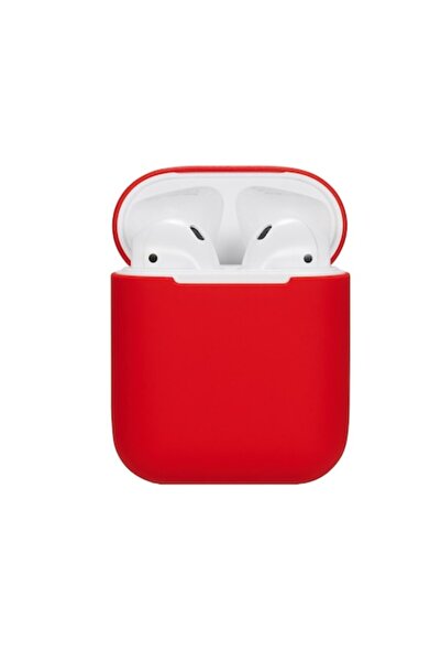 PlanetPhone Apple AirPods case cover, silicone protection, red, 2 pieces