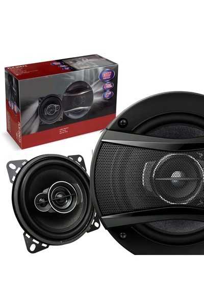 Poke Oto Hoparlör Kağıt 10cm 250w Tweeterli Kapaklı 2 Adet Plx-20673