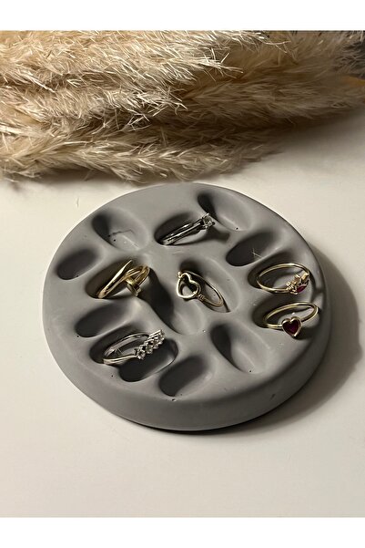 Otantik Dekoratif Gri yüzük standı